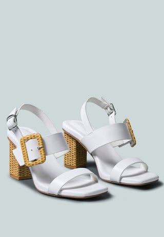 Swift Big Buckle Leather Slingback Sandal