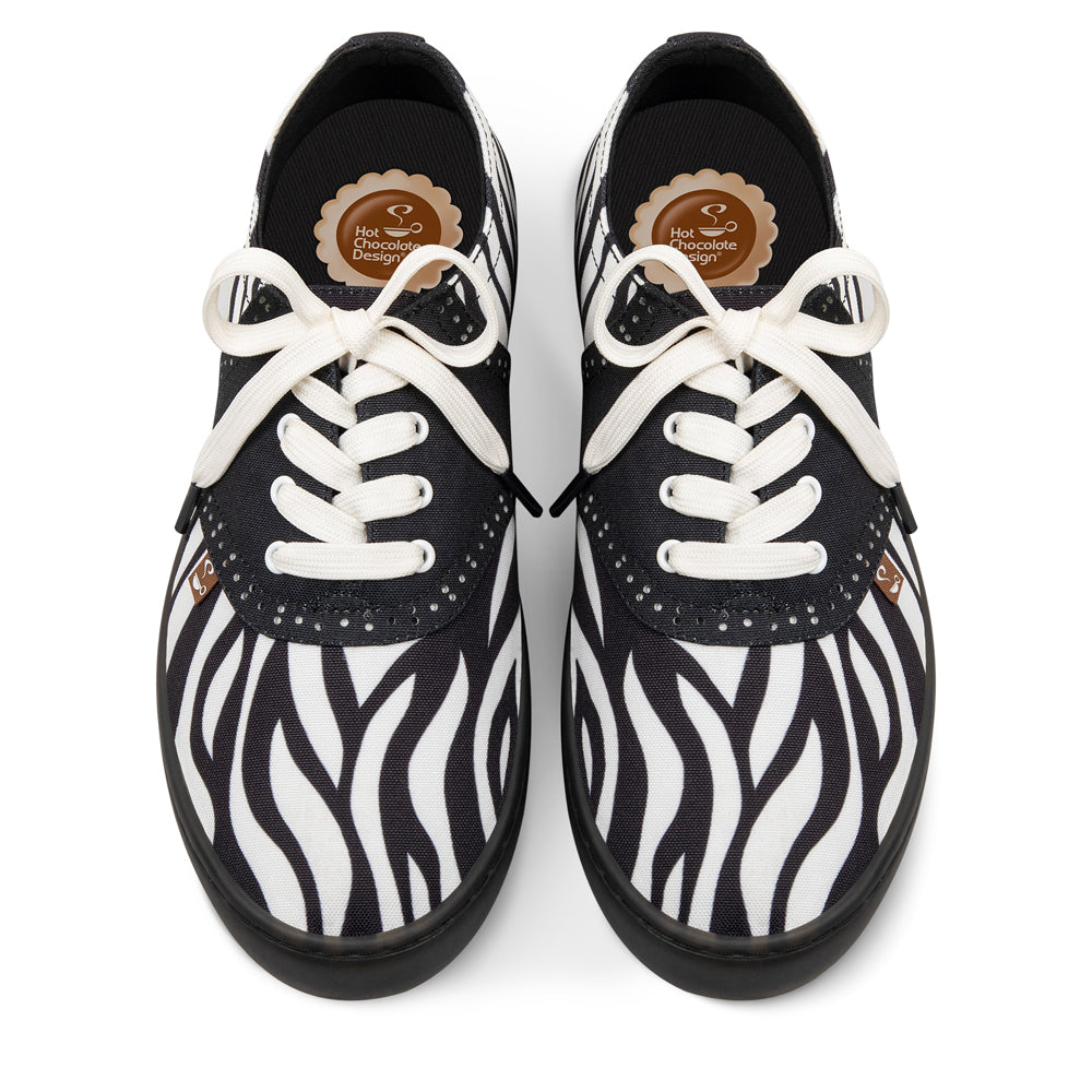 Saddle Zebra Women's Casual Sneakers - Glamourous Grace