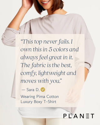 Pima Cotton Luxury Boxy T-Shirt - Black - Glamourous Grace