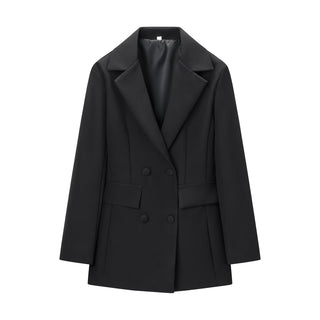 Satin Double-Breasted White Blazer GRAMERCY New Collection FASHION BYMANYC ® New York