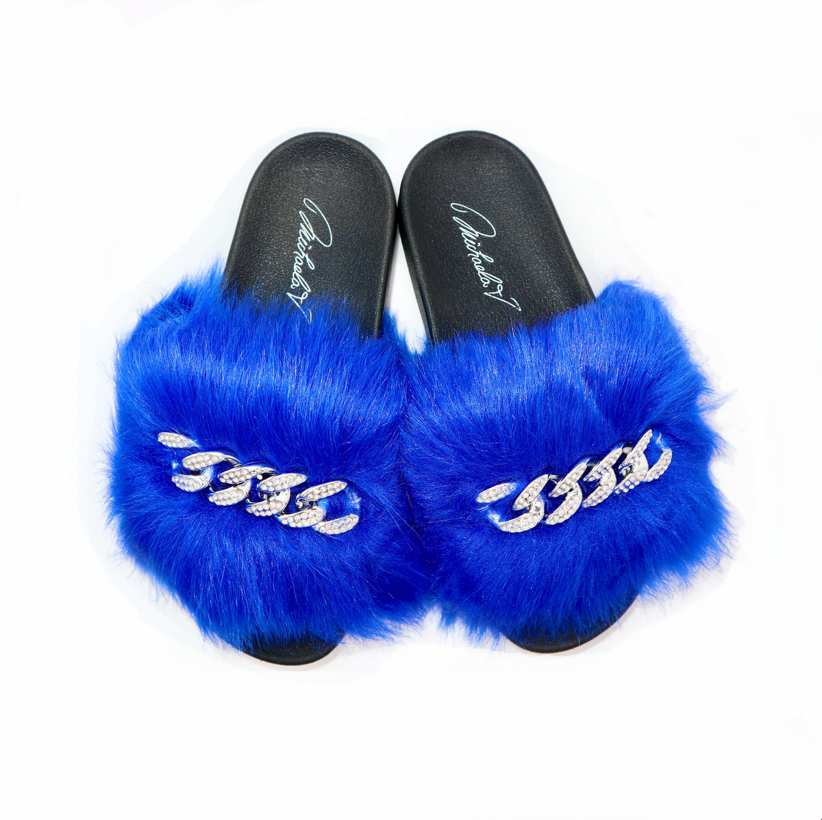 Michaela V Pupa Slippers — Blue - Glamourous Grace