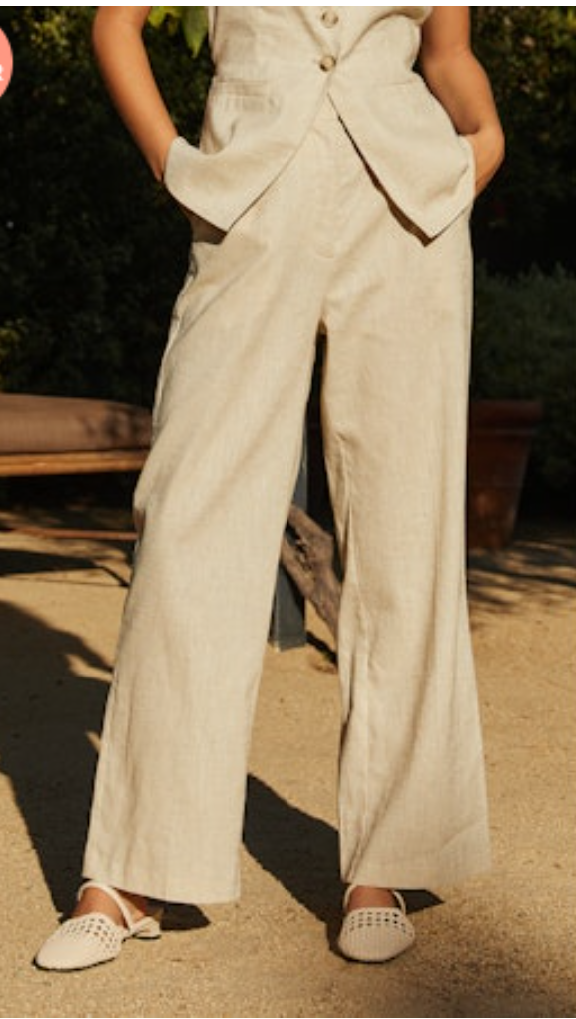 Hope Linen Pant | Beige - Glamourous Grace