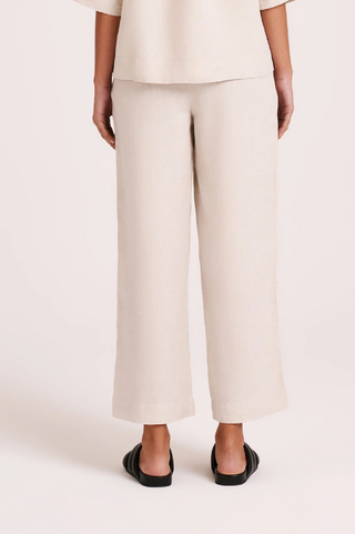 Lounge Linen Crop Pant | Natural - Glamourous Grace