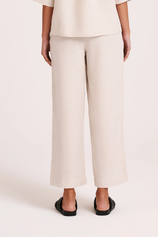 Lounge Linen Crop Pant | Natural - Glamourous Grace
