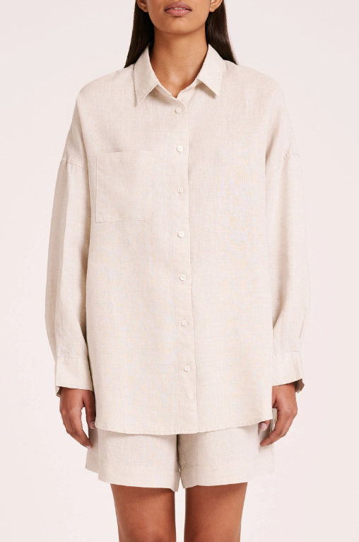Lounge Heritage Linen Shirt | Natural - Glamourous Grace