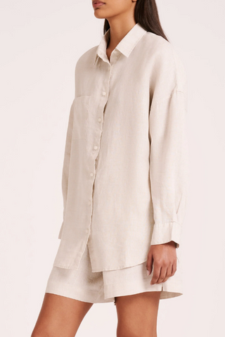 Lounge Heritage Linen Shirt | Natural - Glamourous Grace