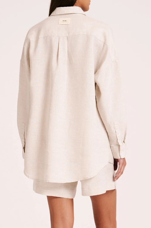 Lounge Heritage Linen Shirt | Natural - Glamourous Grace