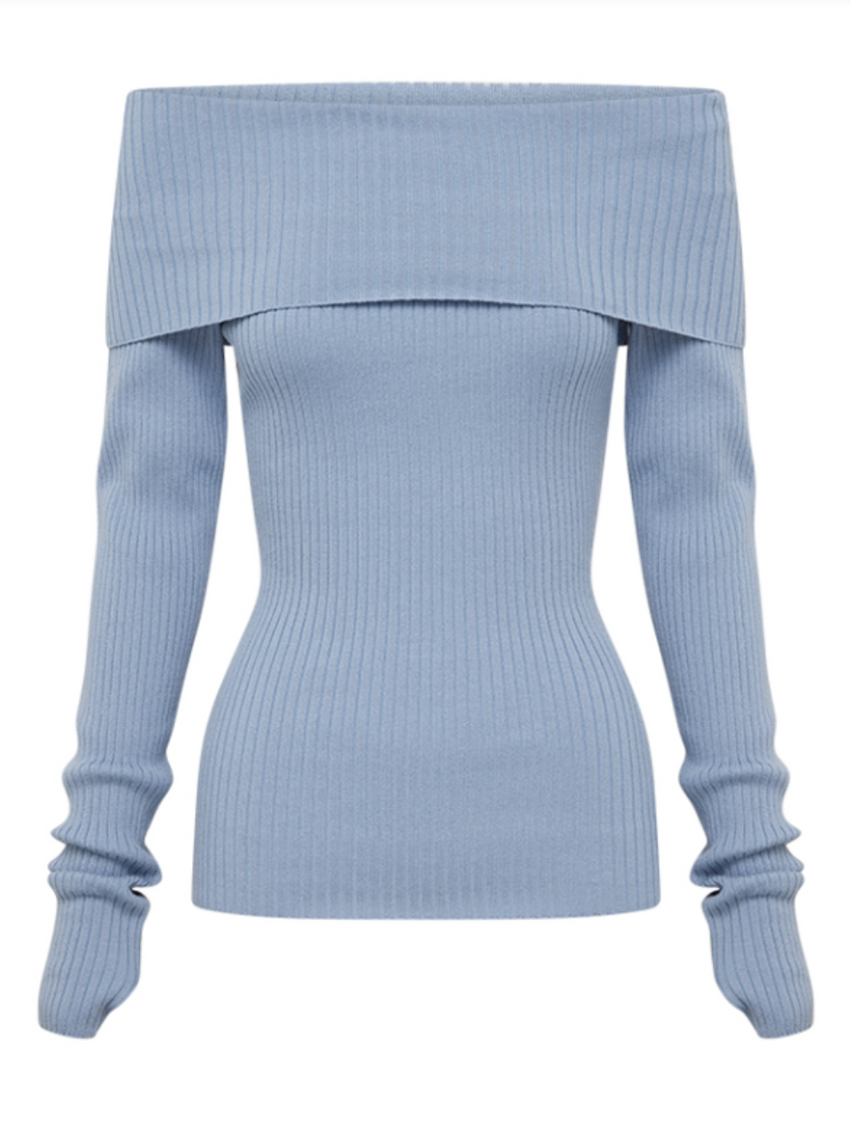 Krishna Off Shoulder Knit Top - Glamourous Grace