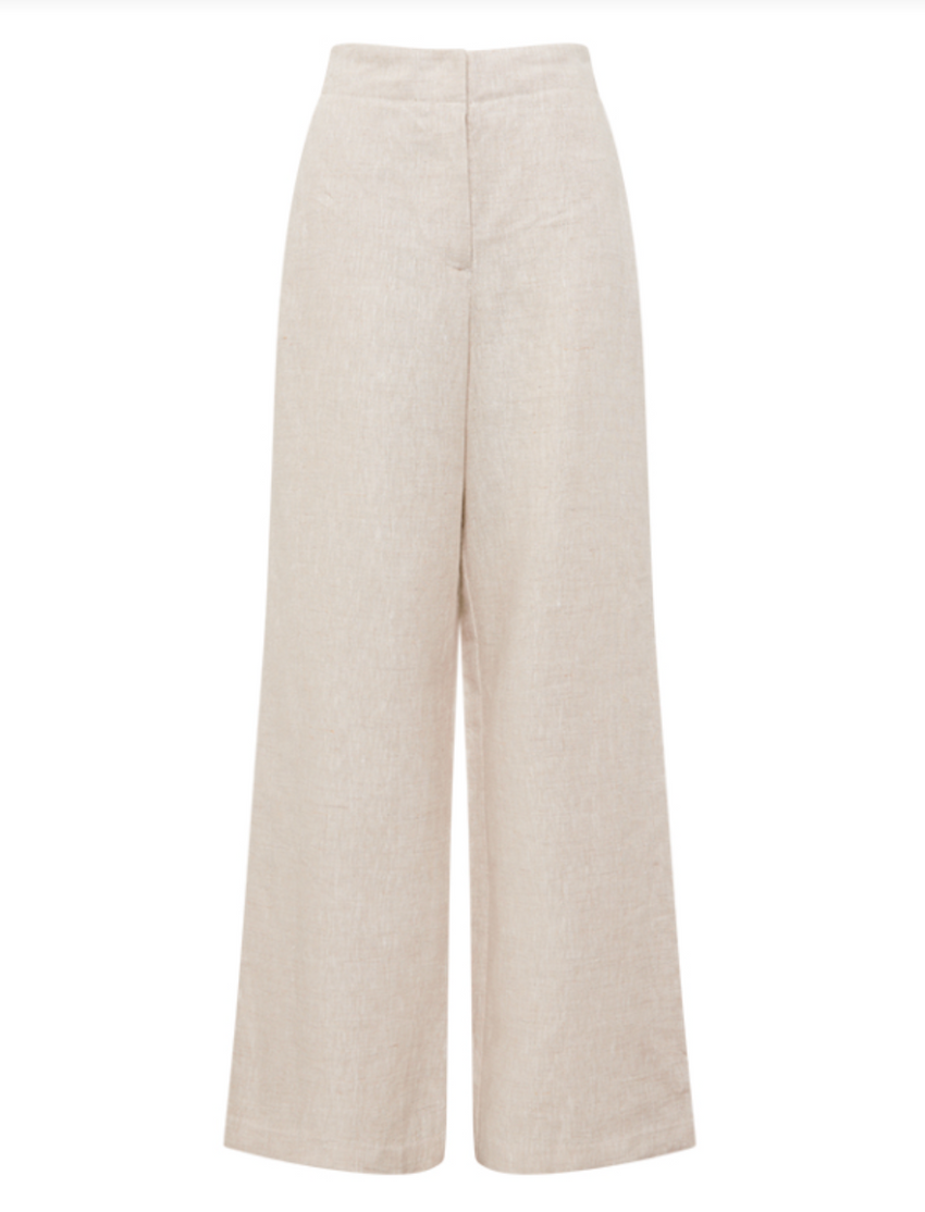 Dalia Linen Pant | Beige - Glamourous Grace