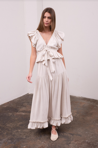 Kai Bubble Sleeve Top | Natural