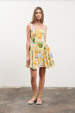 Honey Fruit Print Mini Dress