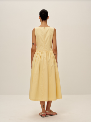 Lennon Poplin Dress | Yellow