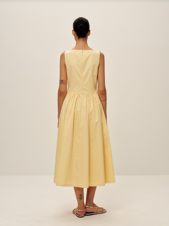 Lennon Poplin Dress | Yellow - Glamourous Grace