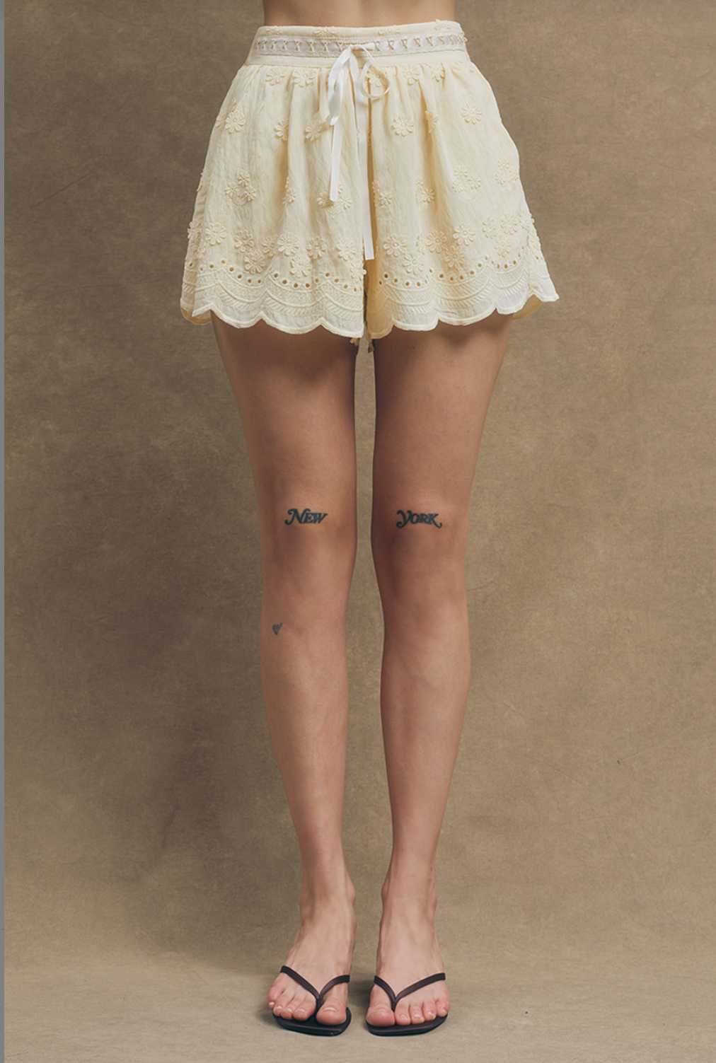 Nellie Butter Yellow Shorts - Glamourous Grace