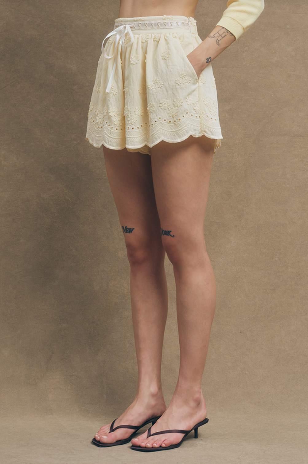 Nellie Butter Yellow Shorts - Glamourous Grace