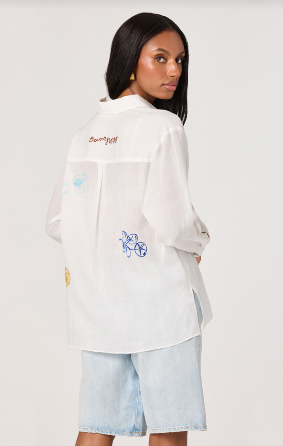 Trace White Picnic Shirt - Glamourous Grace
