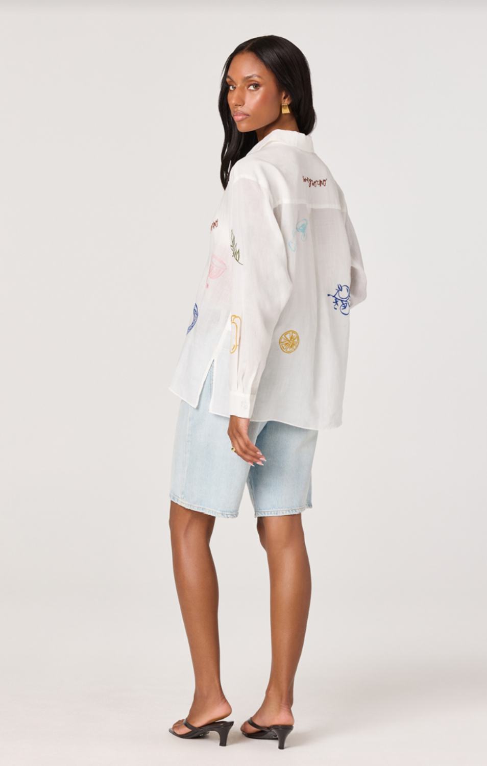 Trace White Picnic Shirt - Glamourous Grace