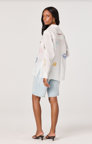Trace White Picnic Shirt - Glamourous Grace