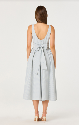 Vinya Blue Plaid Dress - Glamourous Grace
