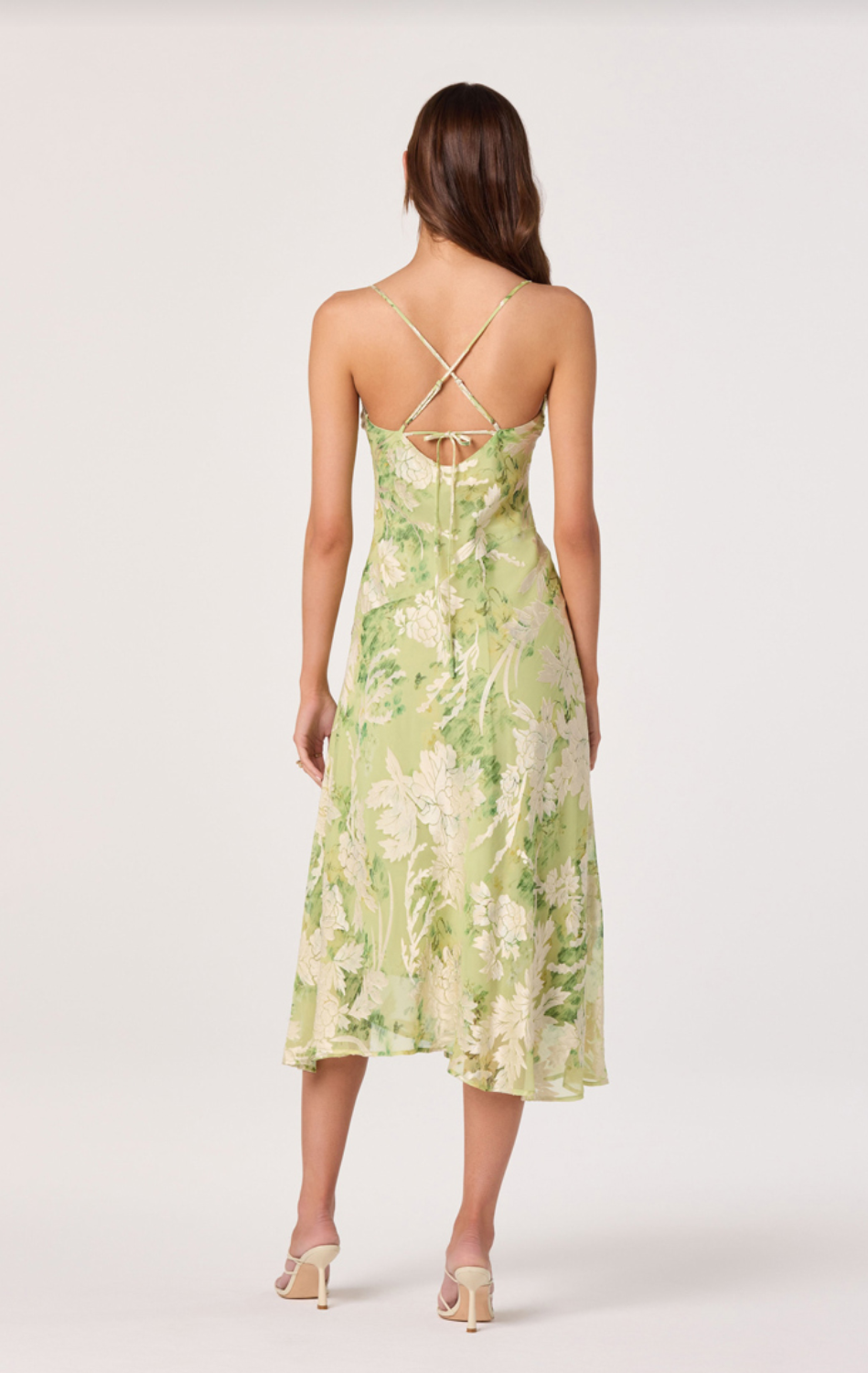 Gaia Light Green Floral Dress - Glamourous Grace