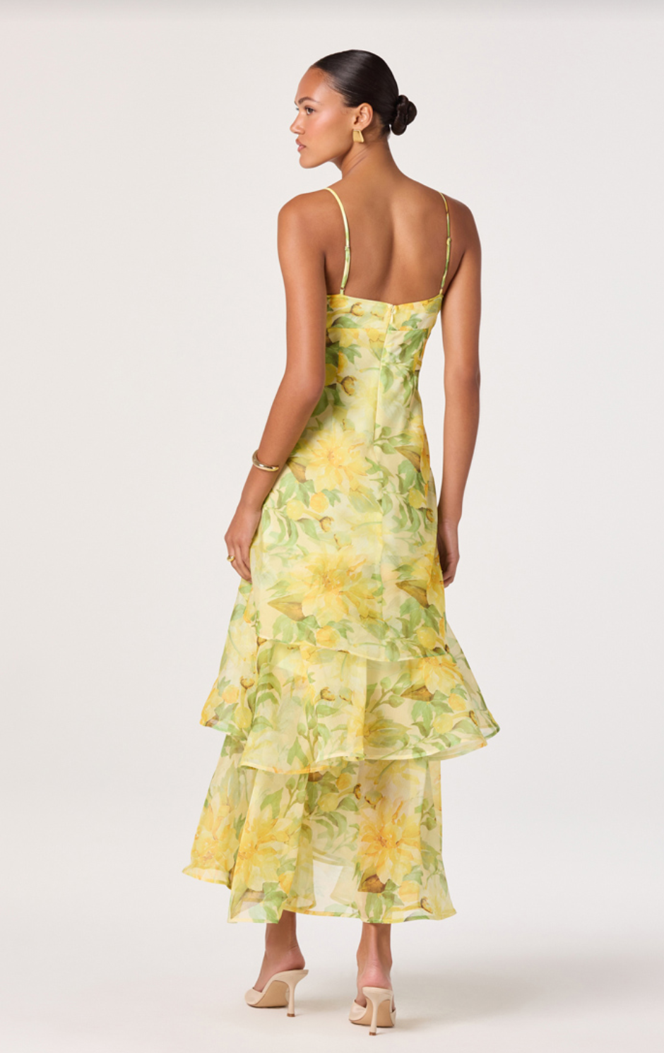 Allison Yellow Floral Dress - Glamourous Grace