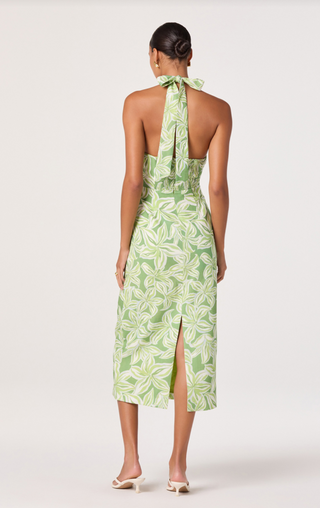Anita Tropical Lime Floral Dress - Glamourous Grace