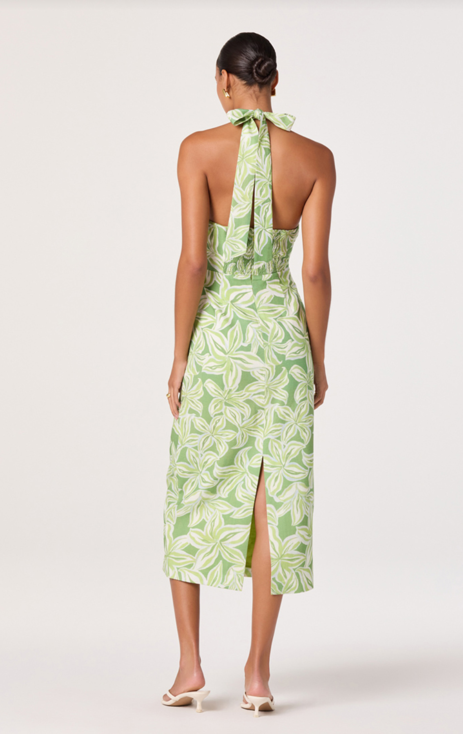 Anita Tropical Lime Floral Dress - Glamourous Grace