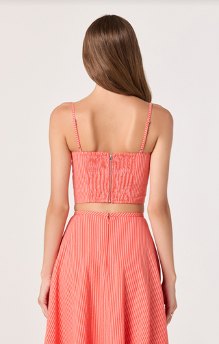Maya Red Stripe Top