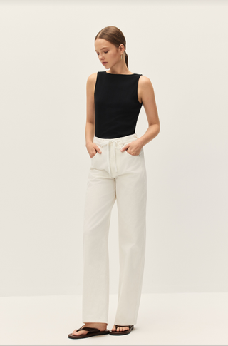 Edda White Wide Leg Pants - Glamourous Grace