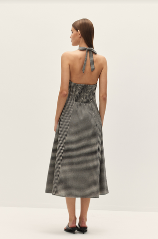 Serena Halter Gingham Midi Dress - Glamourous Grace