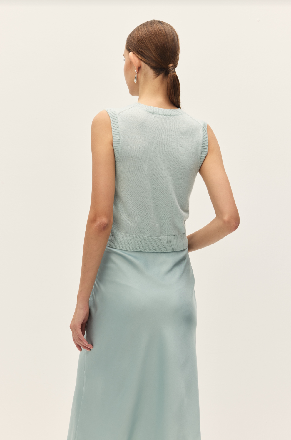 Fiora Blue Knit Tank Top