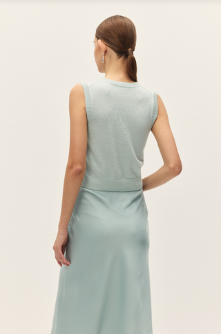 Fiora Blue Knit Tank Top