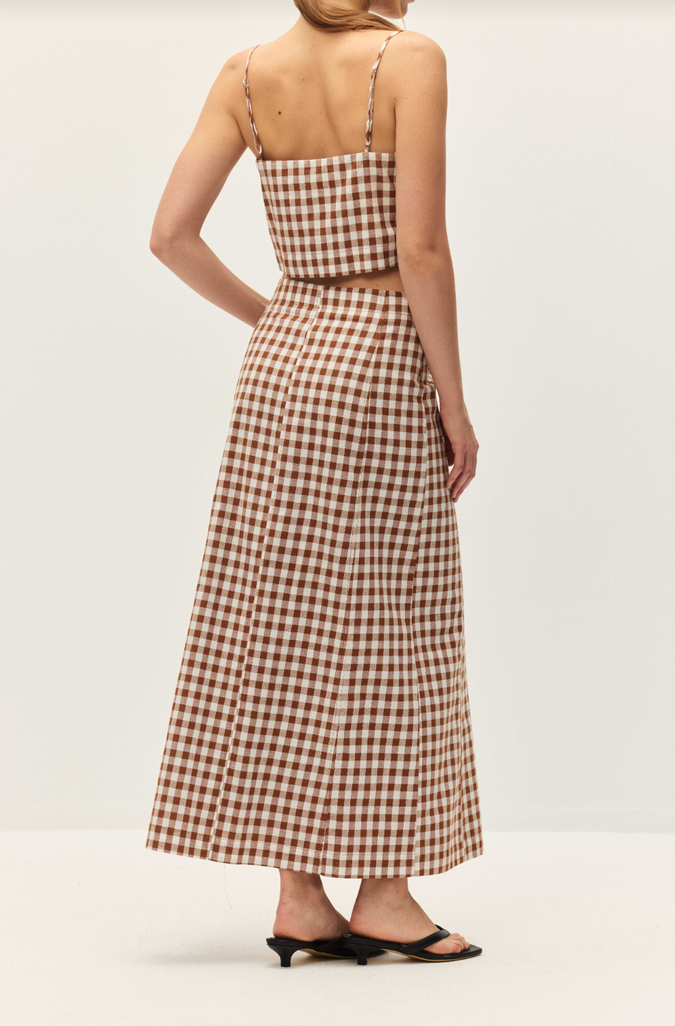 Bianca Gingham Maxi Skirt