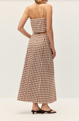 Bianca Gingham Maxi Skirt