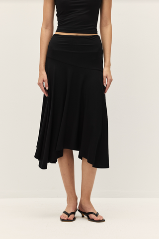 Irena Black Midi Skirt