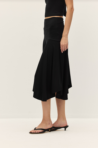 Irena Black Midi Skirt