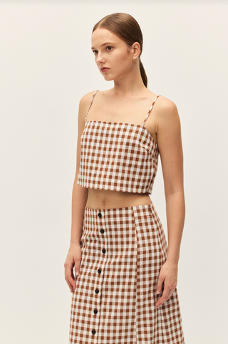 Bianca Gingham Maxi Skirt
