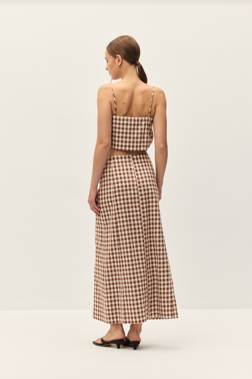 Bianca Gingham Maxi Skirt