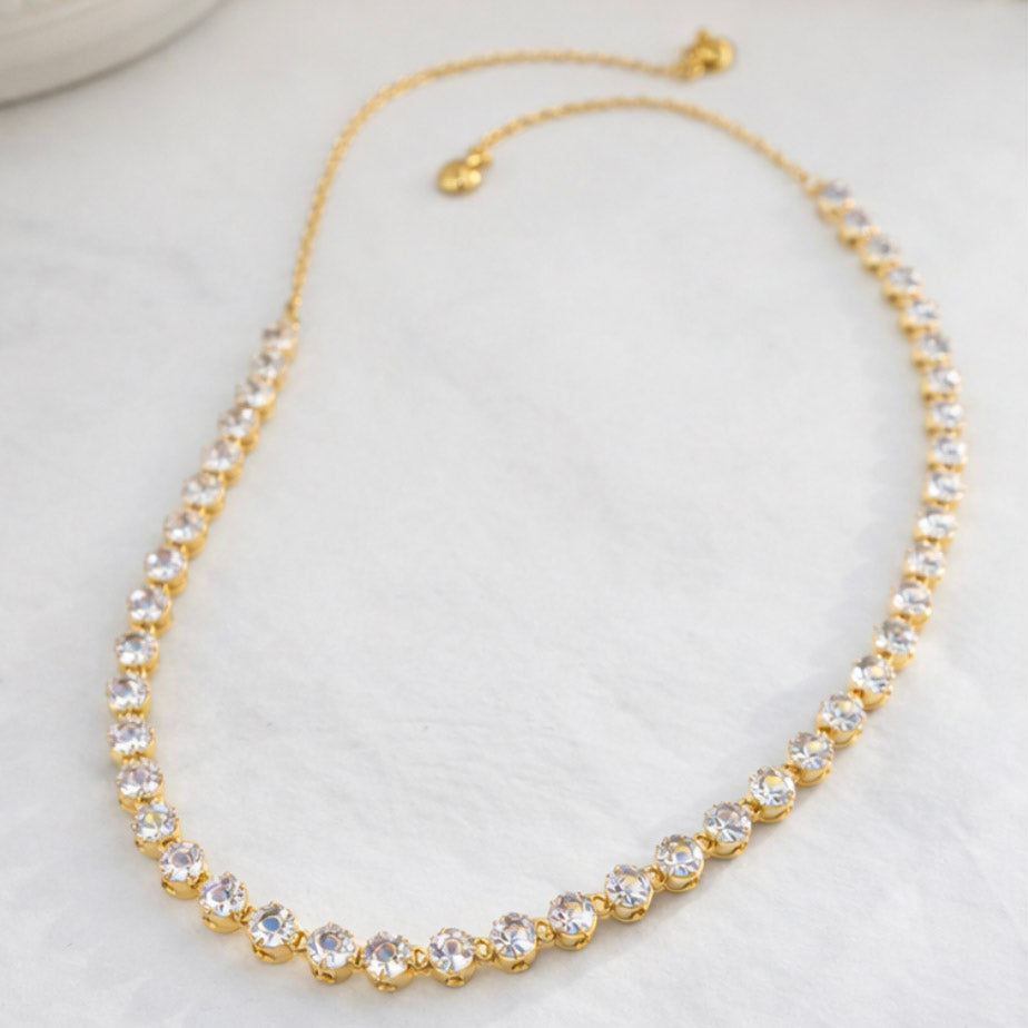 Luxe Line Frosted In Diamonds Choker Necklace - WATERPROOF