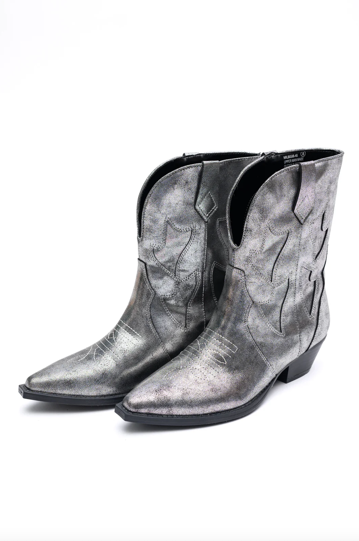 Jersey Metallic Boot in Silver - Glamourous Grace