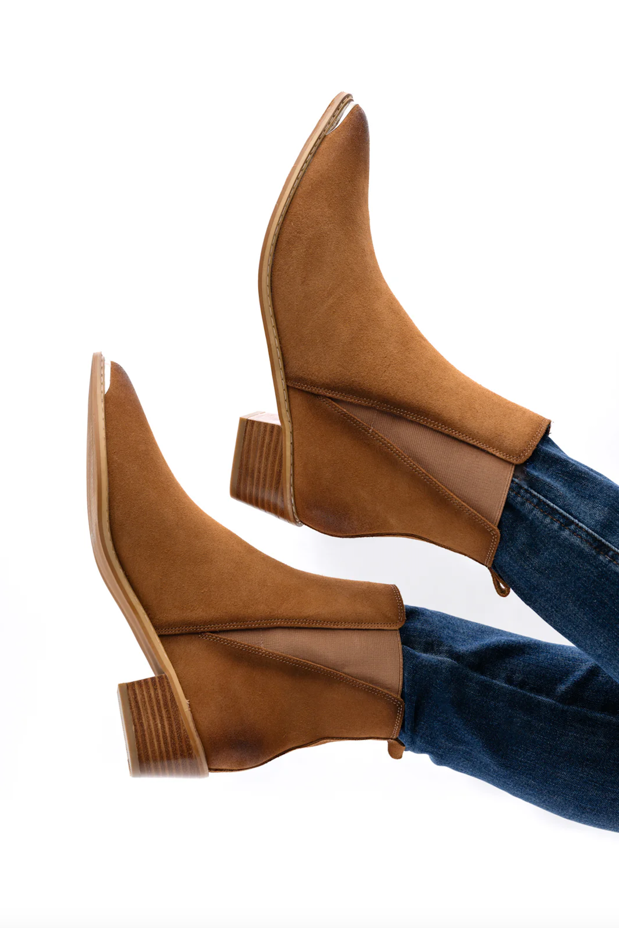 Wylie Suede Ankle Boot in Tan - Glamourous Grace