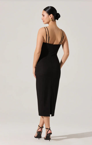 Allura Black Midi Dress - Glamourous Grace