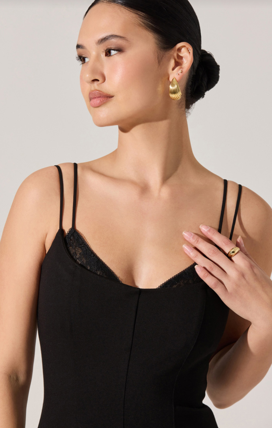 Allura Black Midi Dress - Glamourous Grace