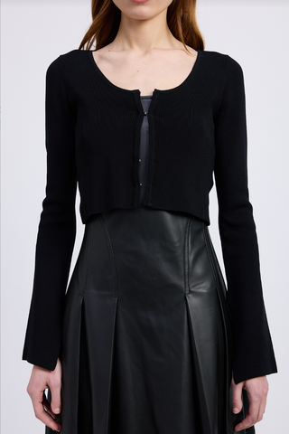 Calix Crop Cardigan | Black - Glamourous Grace