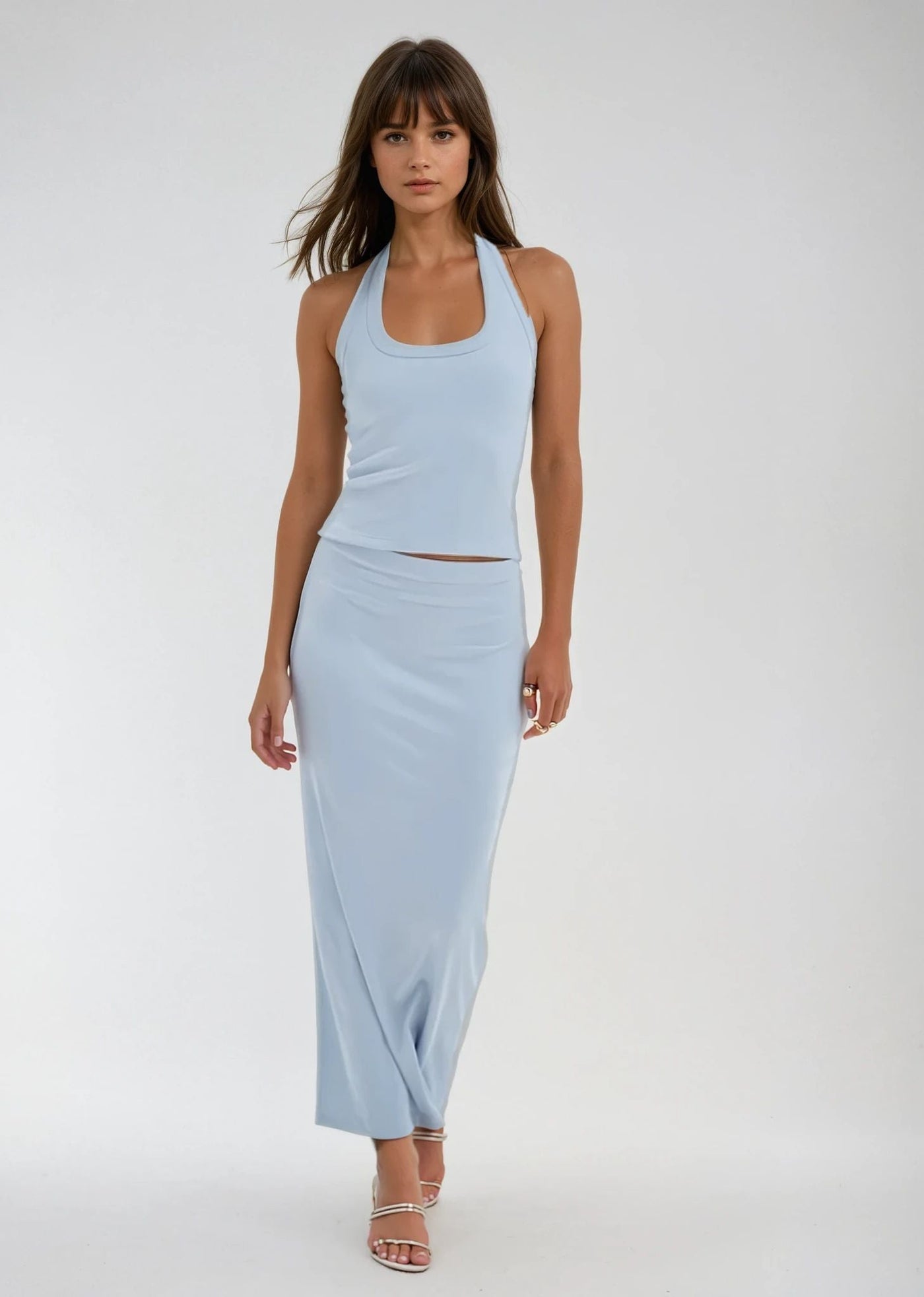 Slater Blue Mist Skirt - Glamourous Grace