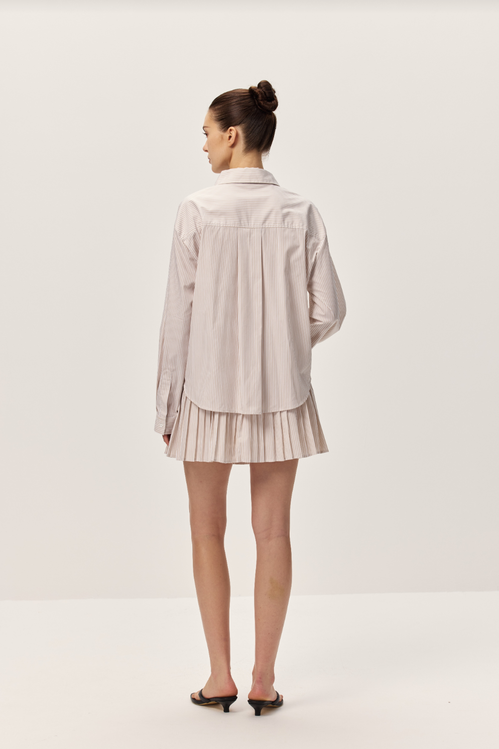 Danika Taupe Stripe Shirt - Glamourous Grace