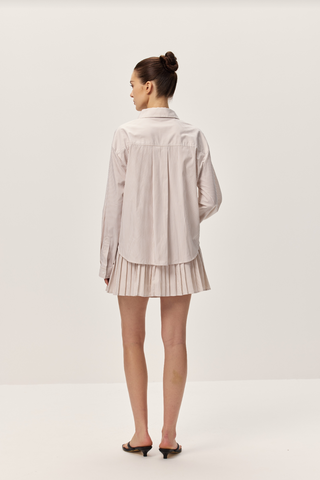 Danika Taupe Stripe Shirt - Glamourous Grace