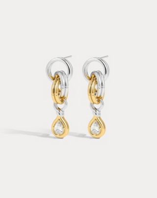 The Georgia Stone Twisted Studs Silver