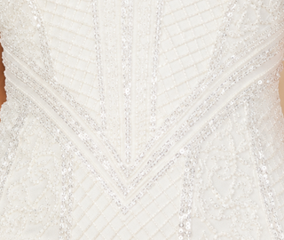 Beaded Bridal Short Dress with Cap Sleeves