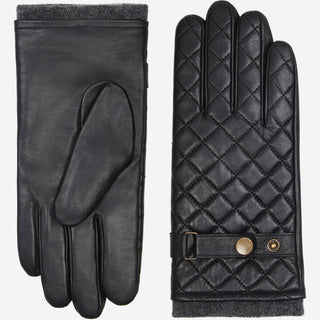 Sebastian (black) – Sheepskin leather gloves with snap closure & touchscreen feature - Glamourous Grace